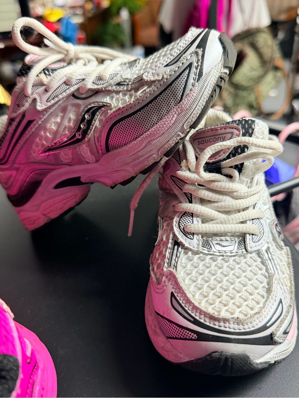 Saucony Kids White & Black Athletic Sneakers